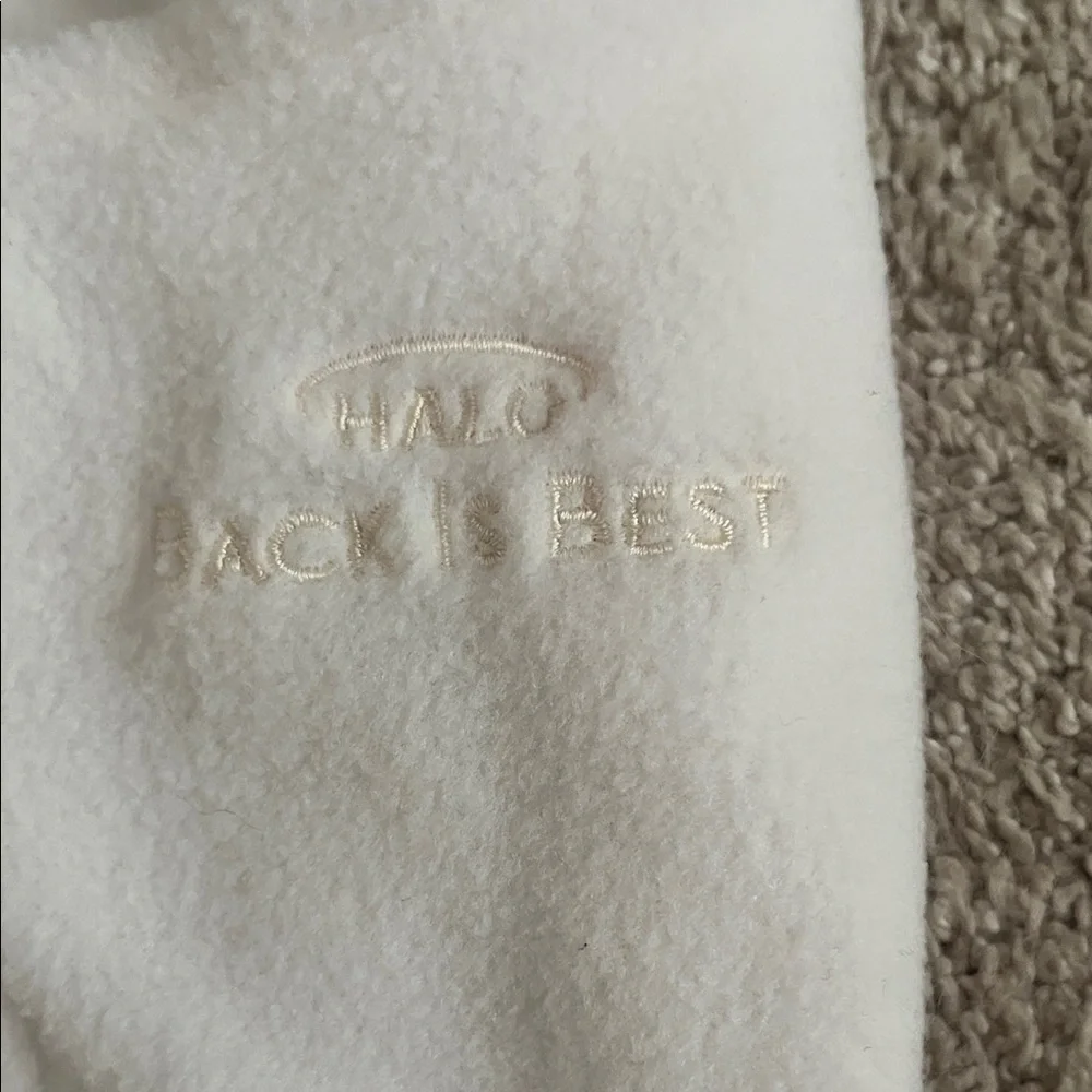 HALO Cream Fleece Sleep Sack Swaddle with Secure Zip